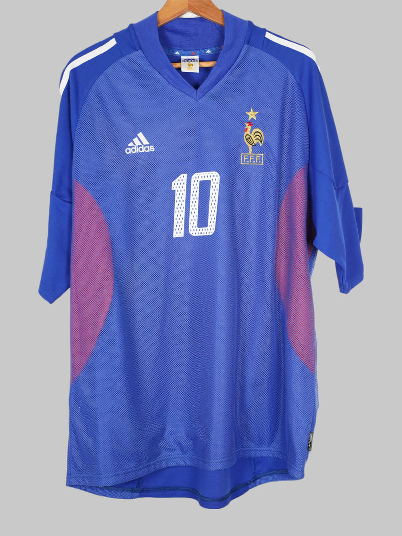2002/03 France Zidane #10 Home Shirt (XL)