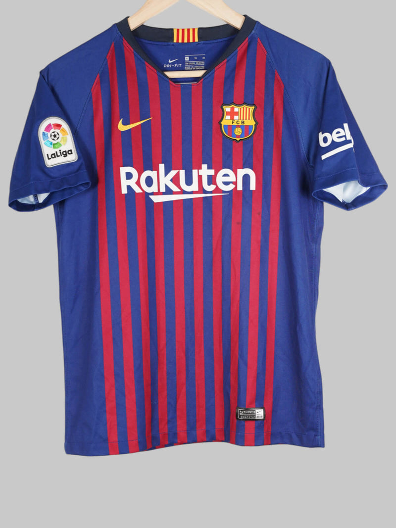 2018/19 Barcelona Messi #10 Home Shirt (XL Kids)
