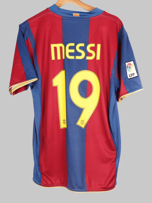 2007/08 Barcelona Messi #19 Maillot Domicile (M) Nike