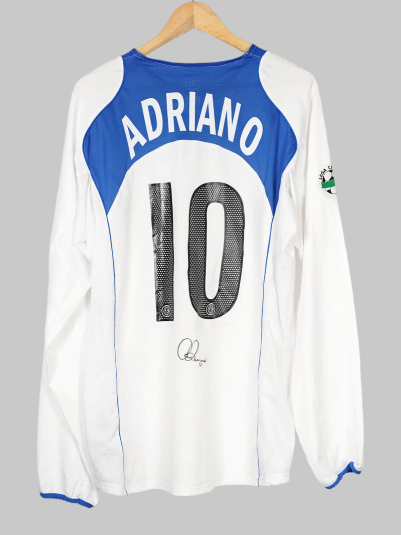 2004/05 Inter Milan Adriano #10 Away Shirt L/S Signed (L)