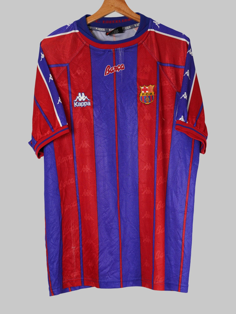 1997/98 Barcelona Rivaldo #11 Home Shirt (XL)