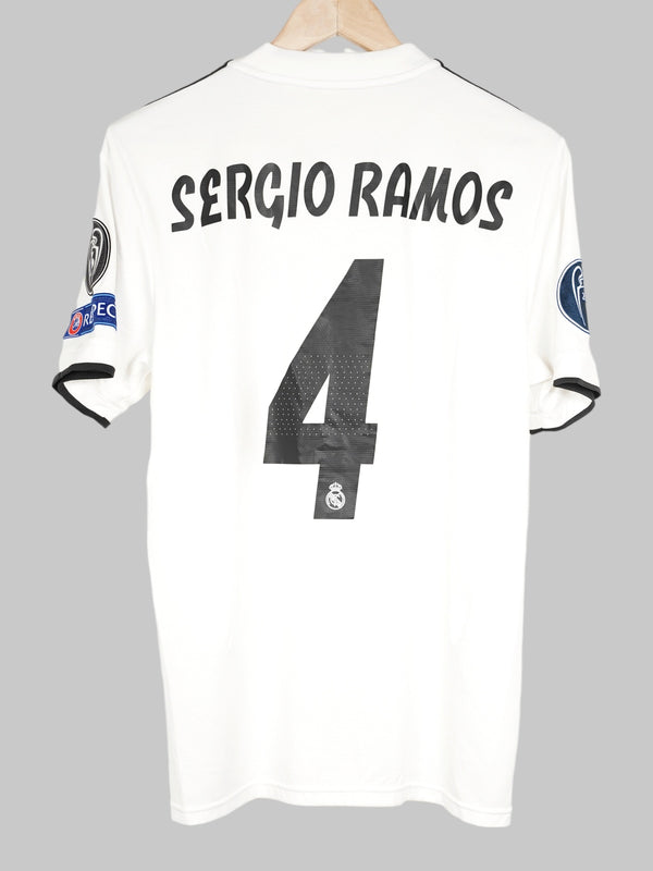 2018/19 Real Madrid Ramos #4 Home Shirt (M) Adidas