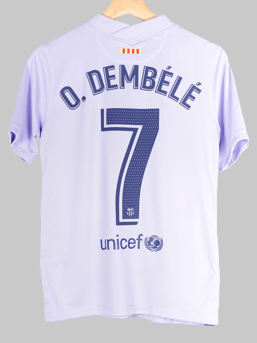 2021/22 Barcelona O.Dembele #7 Away Shirt (XL Kids)