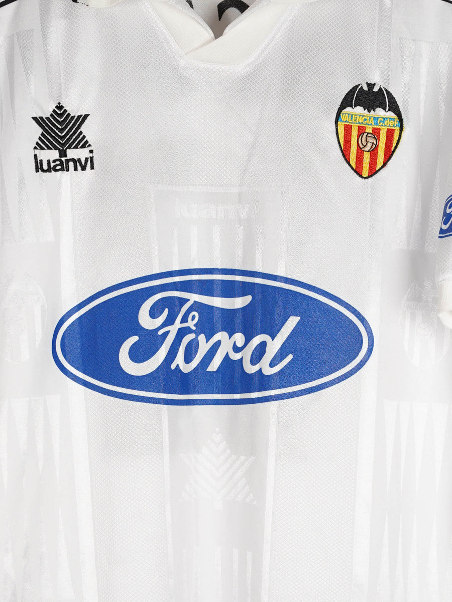 1995/96 Valencia Ivan Campo #12 Home Shirt (XL)