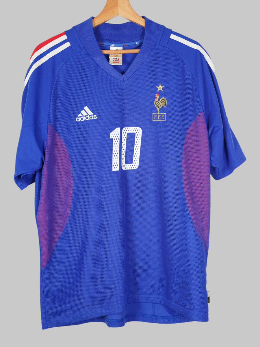 2002/4 France Zidane #10 Home Shirt (L)