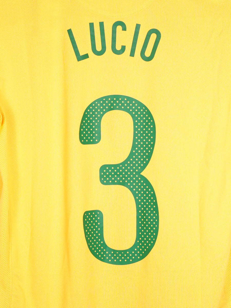 2010/11 Brazil Lucio #3 Home Shirt (S)