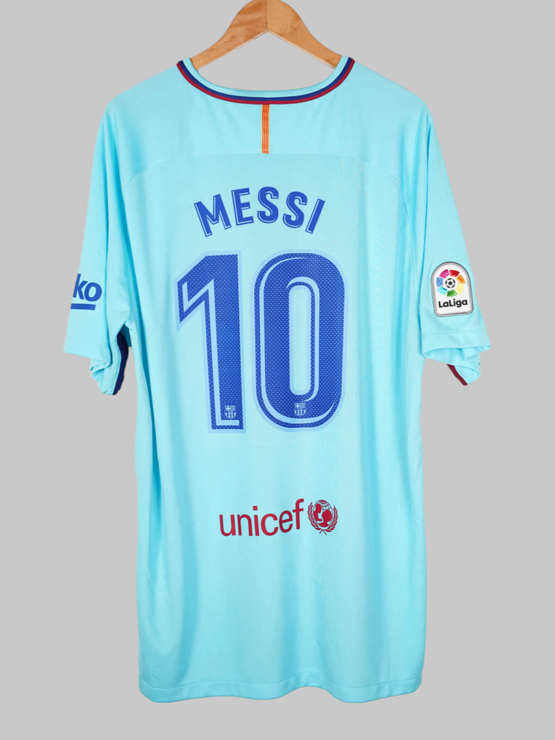 2017/18 Barcelona Messi #10 Away Shirt (XXL)