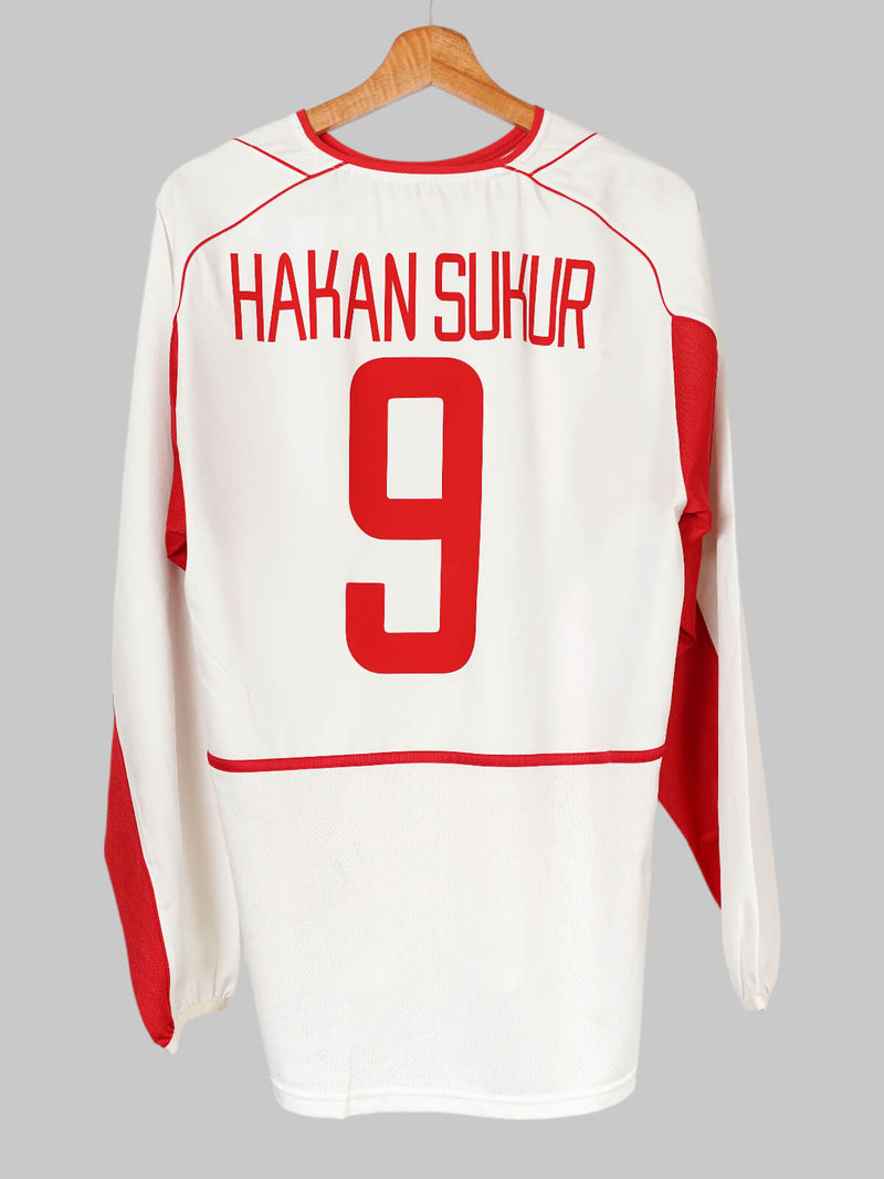 Turkey Away Shirt 2003/4 L/S Hakan Sukur #9 (M)