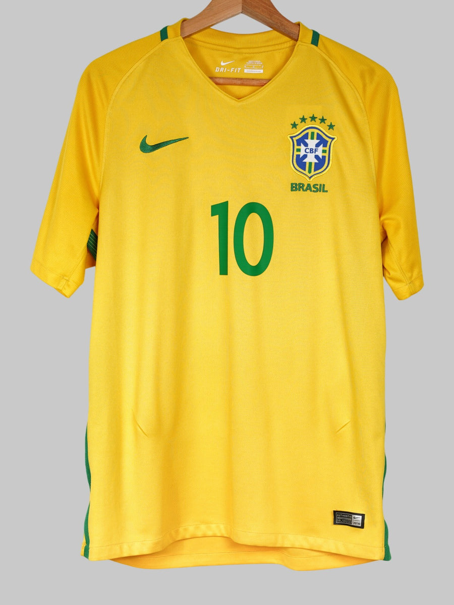 2016/17 Brazil Neymar Jr #10 Home Shirt (M)