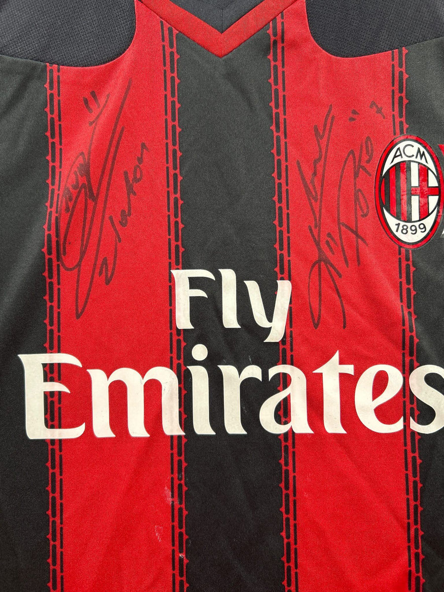 Ac Milan Academy Shirt 2011/12 Signed by Zlatan & Pato (L)