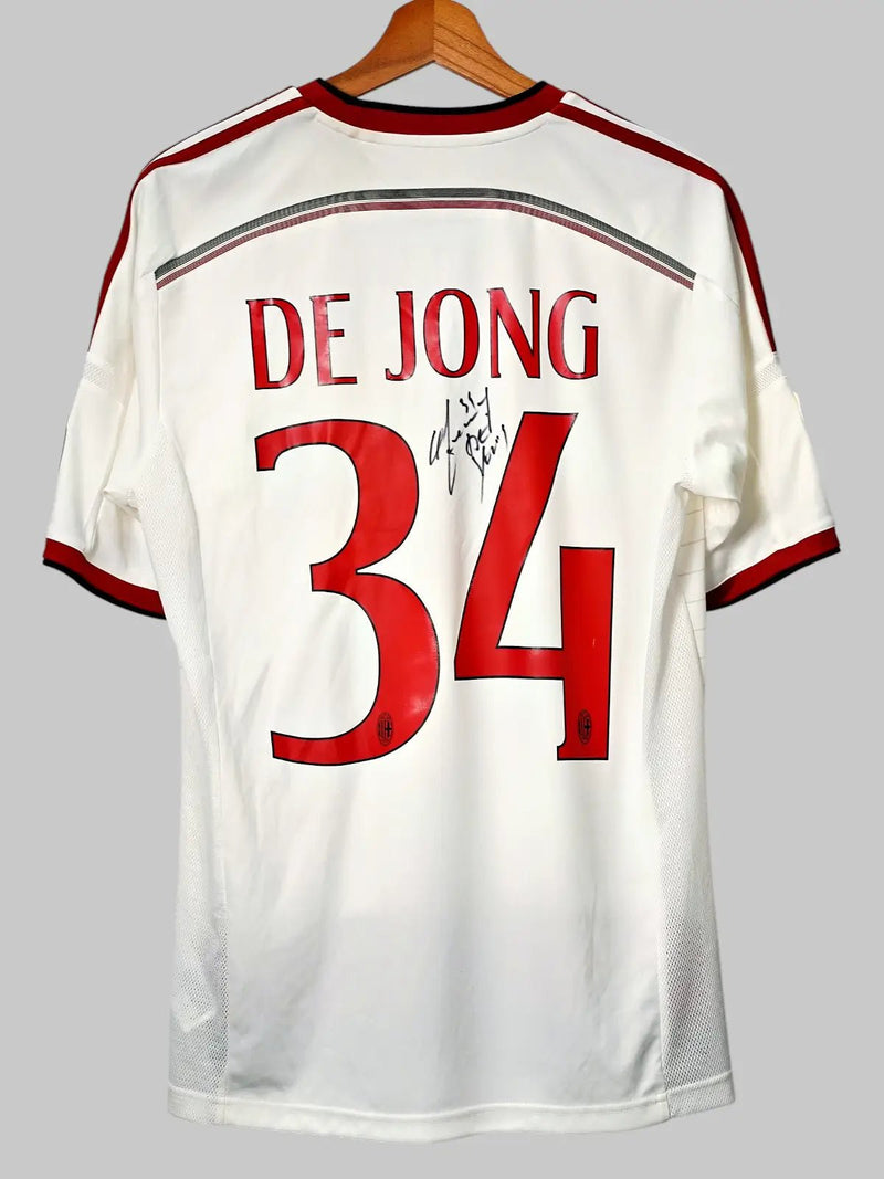 AC Milan Away Shirt 2014/15 De Jong Signed 34 (M)