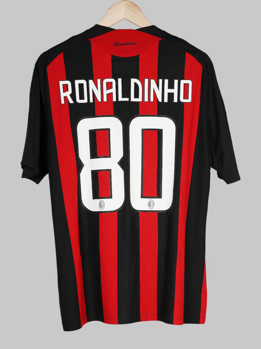 AC Milan Home Shirt 2008/9 Ronaldinho 80 (L)