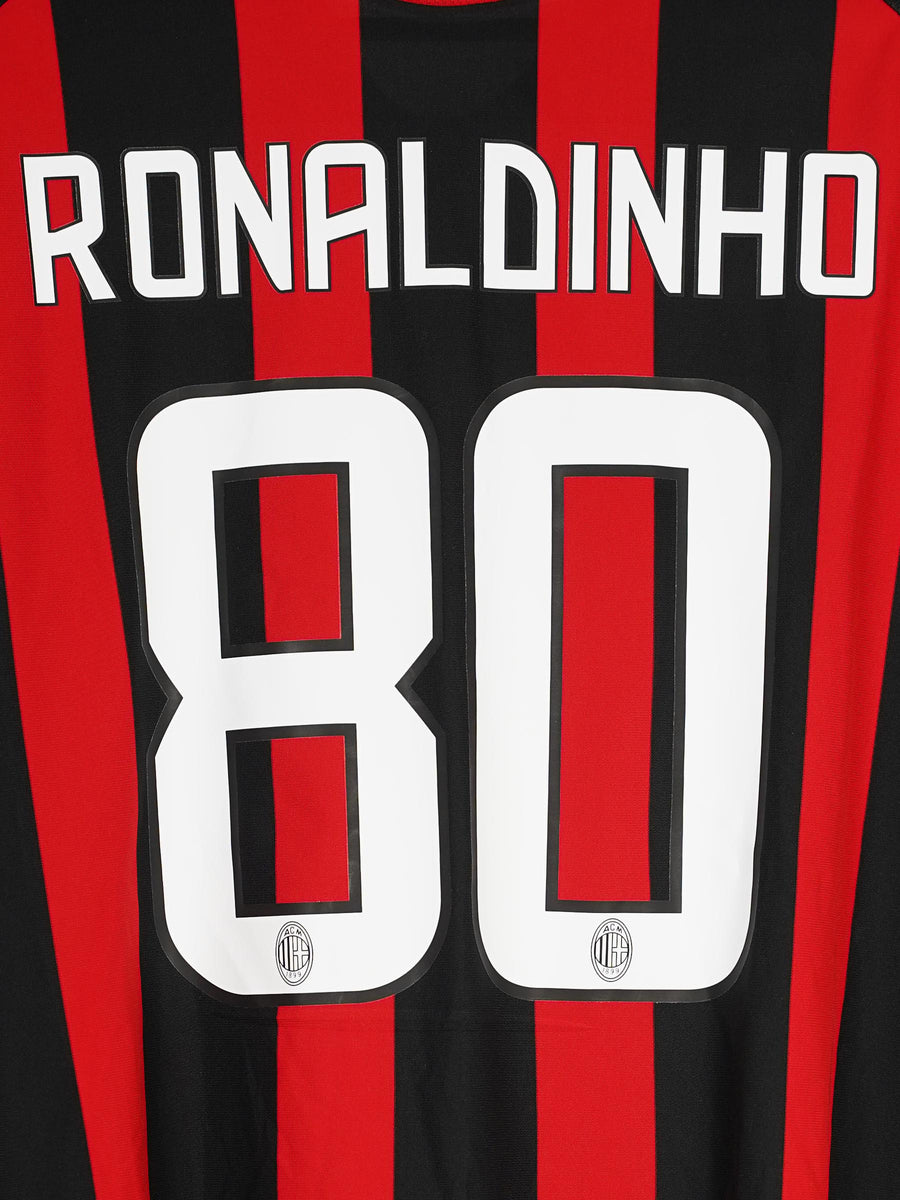 AC Milan Home Shirt 2008/9 Ronaldinho 80 (L)