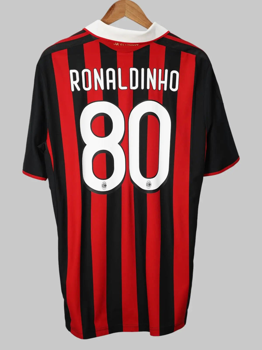 AC Milan Home Shirt 2009/10 Ronaldinho 80 (L)