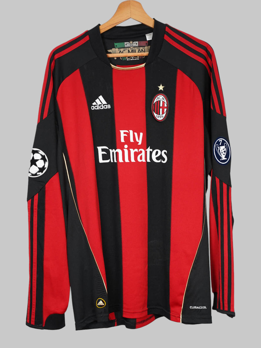 AC Milan Home Shirt 2010/11 Ibrahimovic 11 L/S (L)