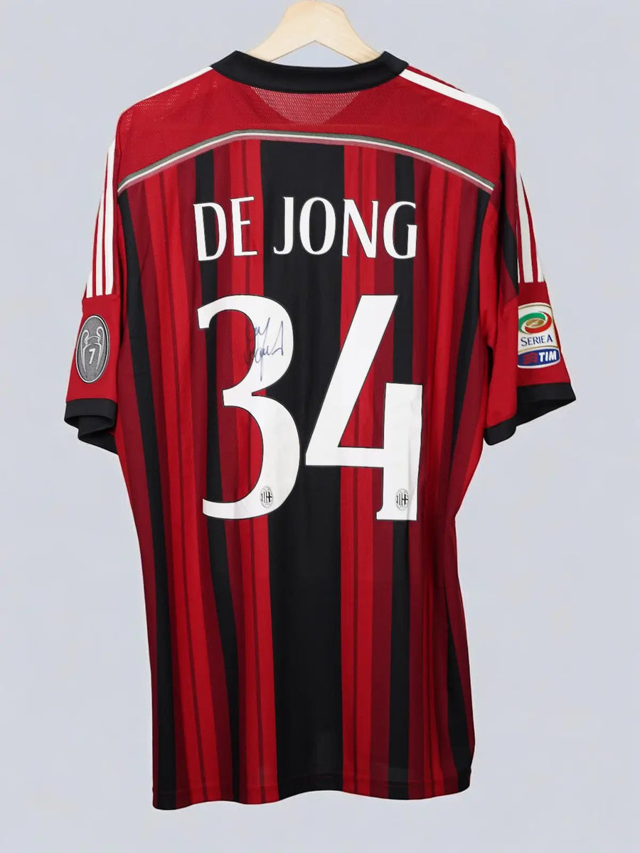 AC Milan Home Shirt 2014/15 Signed De Jong 34 (XL)