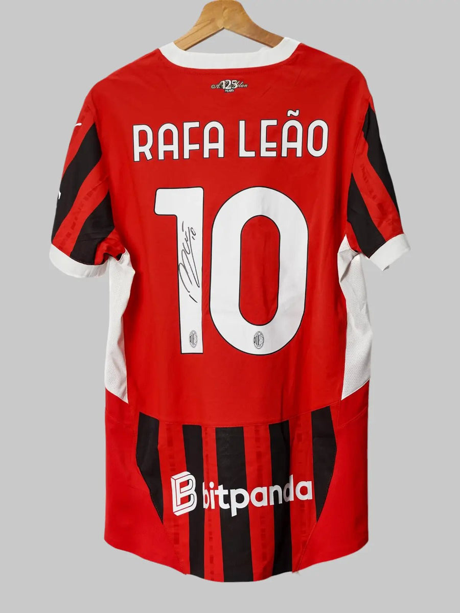 AC Milan Home Shirt 2024/25 Match Issue Signed Rafa Leao 10 (L)