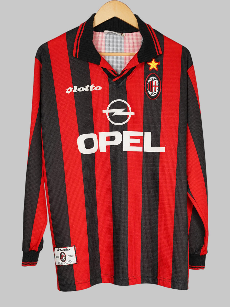 AC Milan Home Shirt L/S 1997/98 Kluivert 9 (L)
