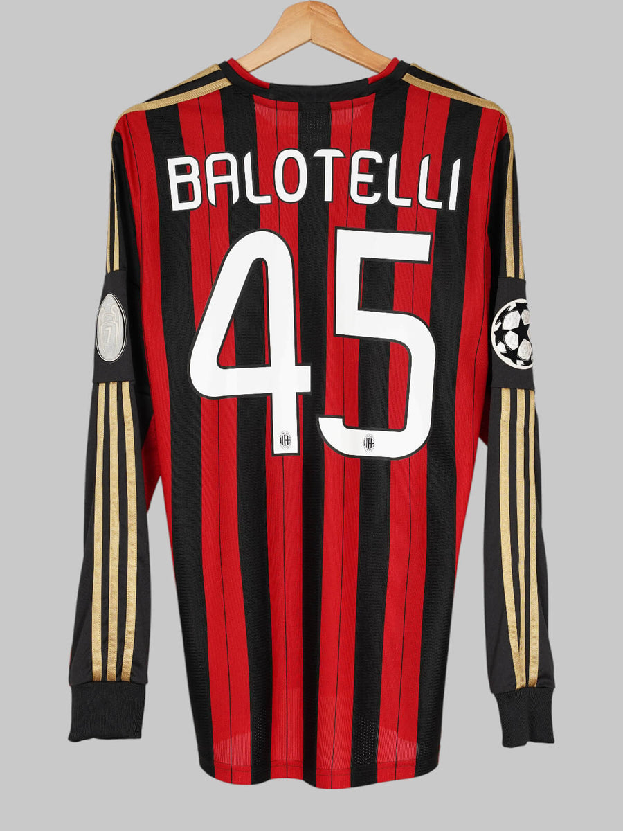 AC Milan Home Shirt L/S 2013/14 Balotelli 45 (M)