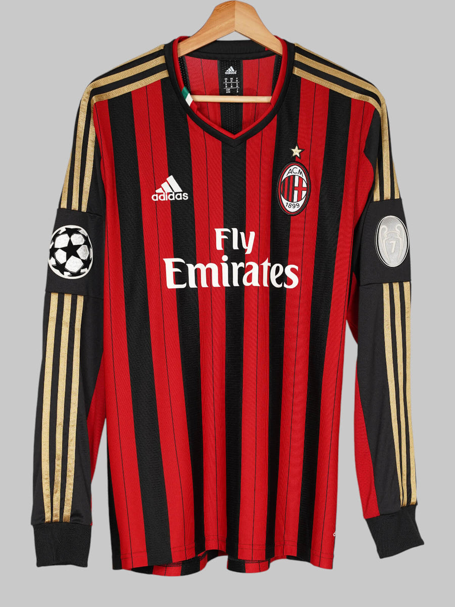 AC Milan Home Shirt L/S 2013/14 Balotelli 45 (M)