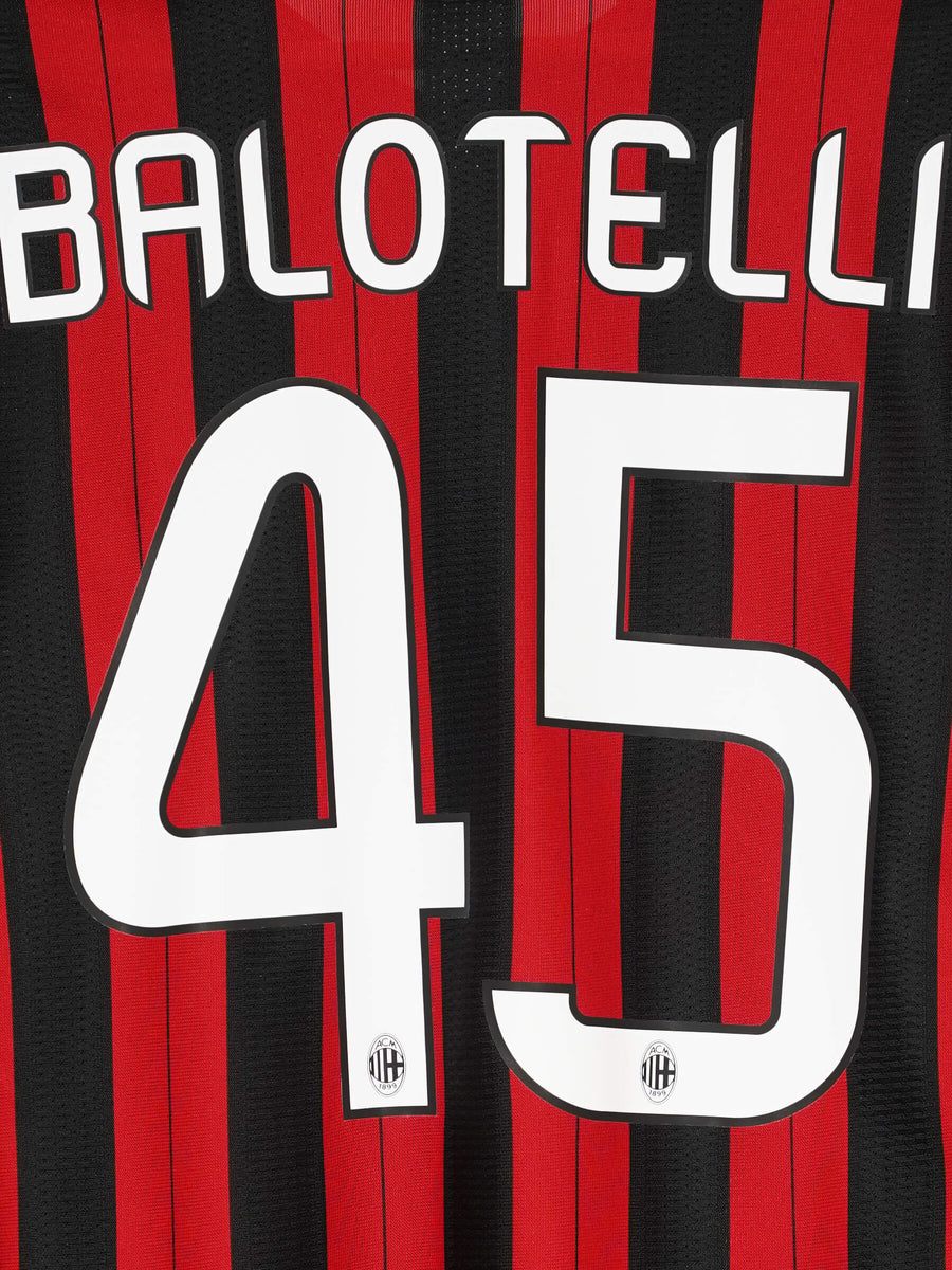 AC Milan Home Shirt L/S 2013/14 Balotelli 45 (M)