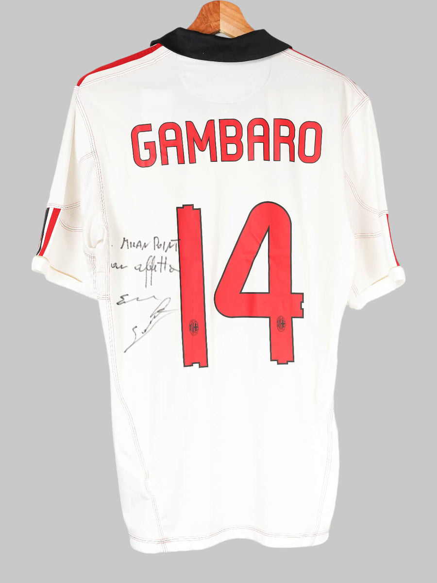 AC Milan Signed Away Shirt 2010/11 Gambaro 14 BNWT (M)
