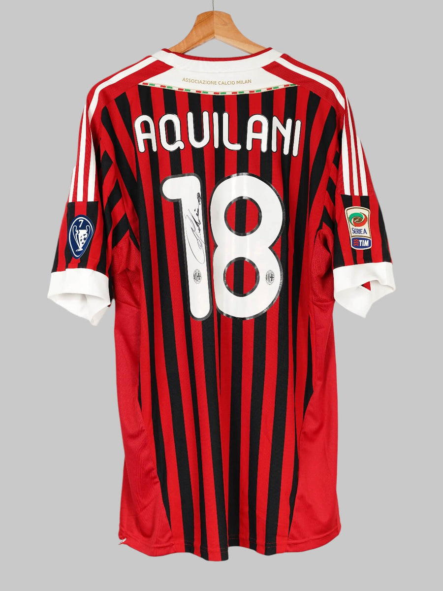 AC Milan Signed Home Shirt 2011/12 Aquilani 18 (XL)