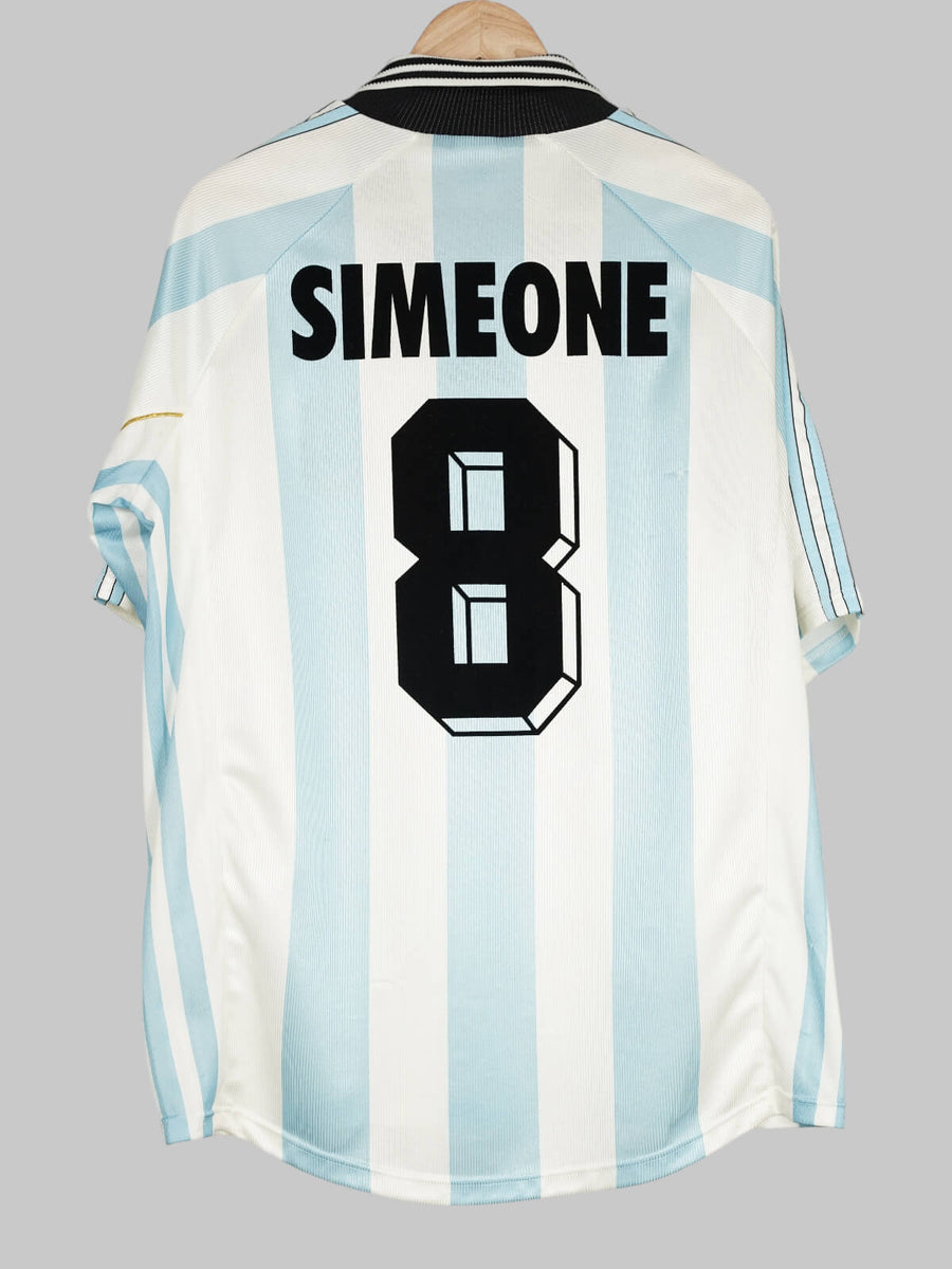 Argentina Home Shirt 1998/99 Simeone 8 (L)