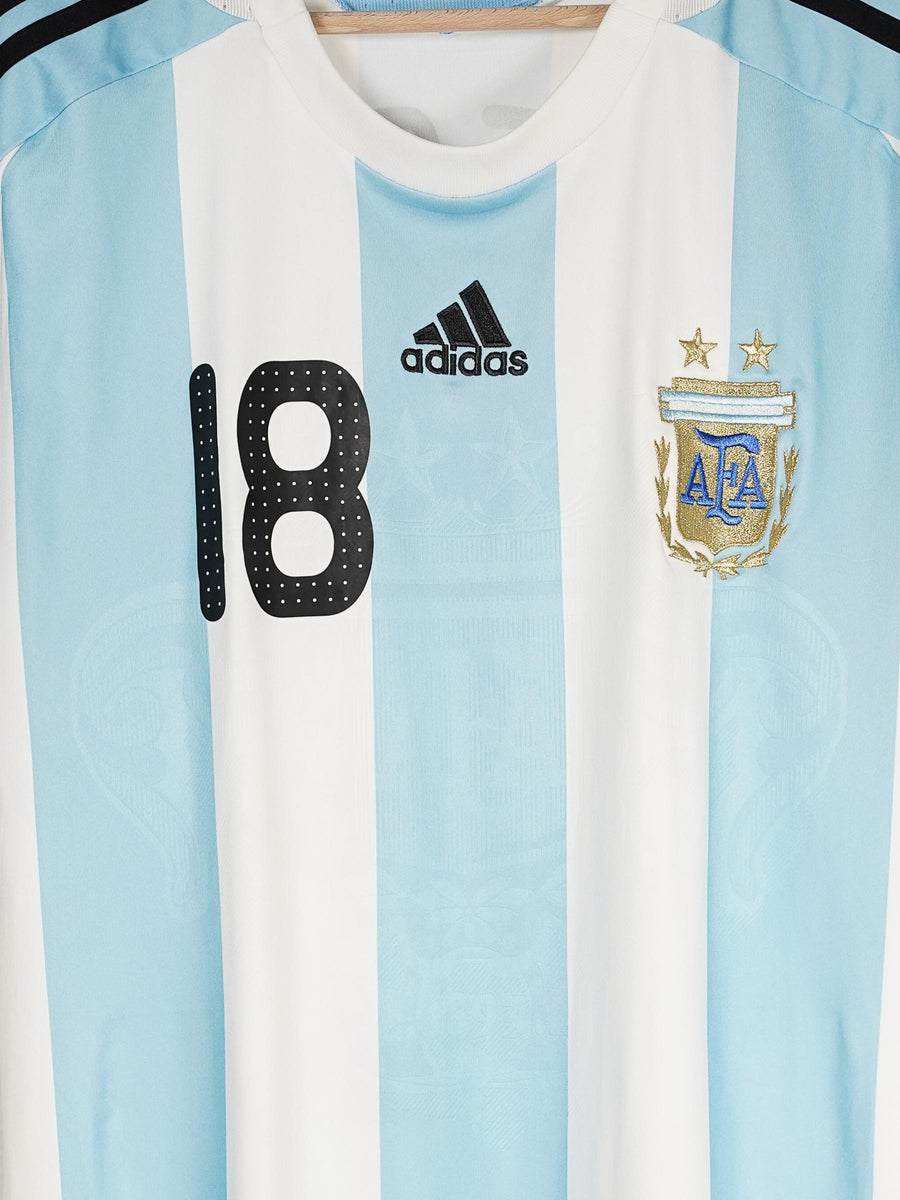 Argentina Home Shirt 2007/9 Messi 18 (L)