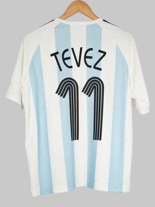 2006/07 Argentina Carlos Tevez #11 Home Shirt (M) Adidas