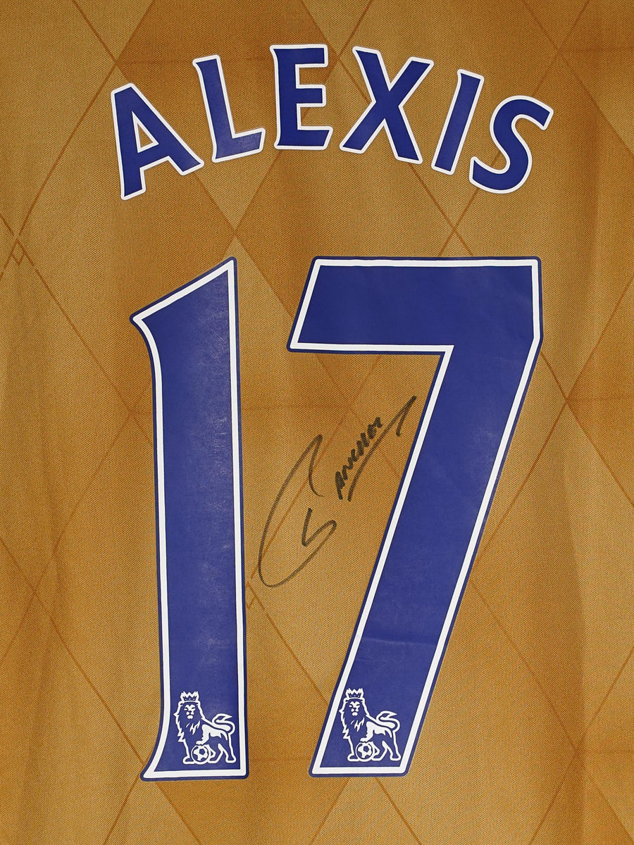 Arsenal Away Shirt 2015/16 Alexis 17 Signed (L)