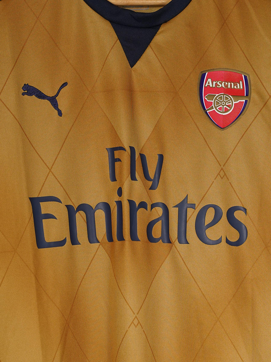 Arsenal Away Shirt 2015/16 Alexis 17 Signed (L)