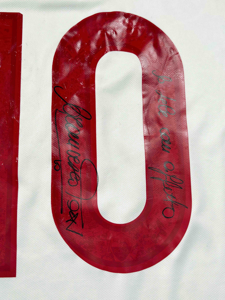 AS Roma Away Shirt 2015/16 Totti 10 Signed (L)
