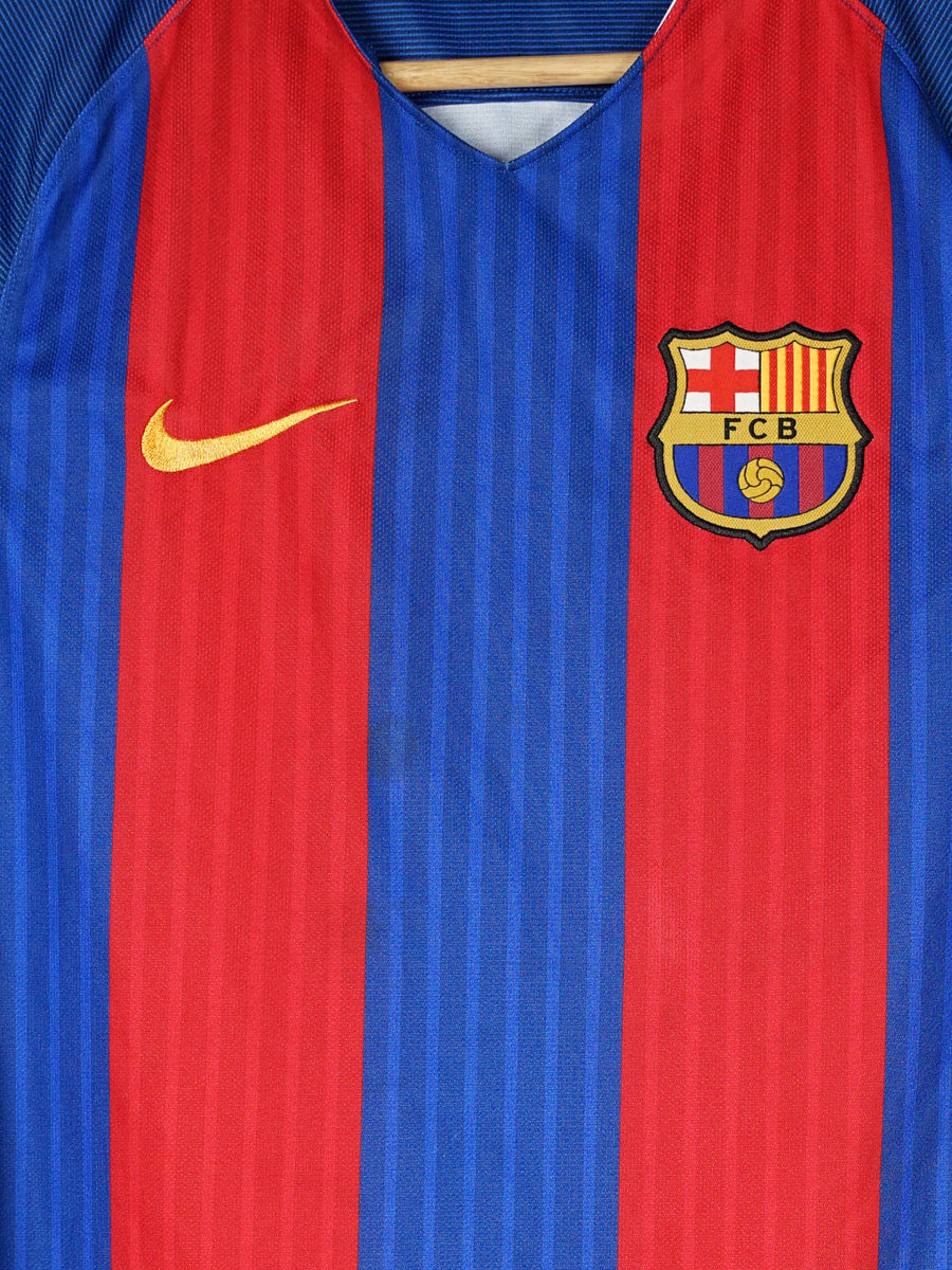 Barcelona Home Shirt 2016/17 Pique 3 (S)