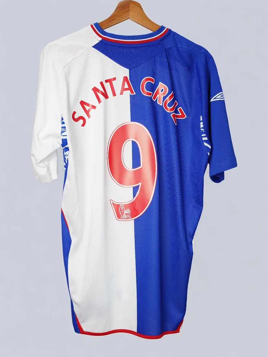 Blackburn Rovers Home Shirt 2007/8 Santa Cruz 9 (L)