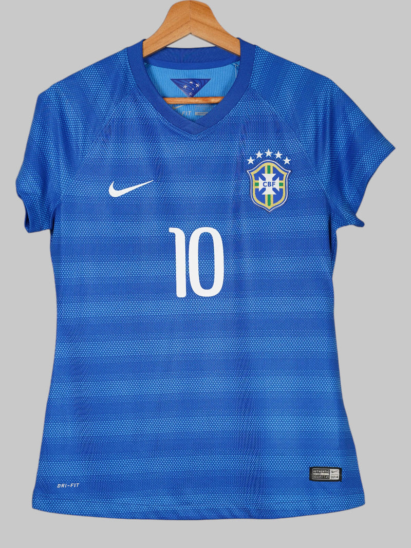 Brazil Away Shirt 2014/15 Neymar Jr 10 (M Woman)