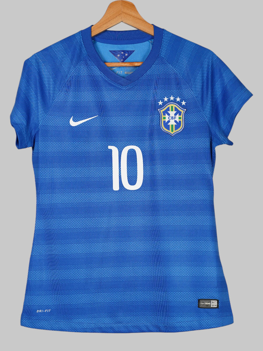 Brazil Away Shirt 2014/15 Neymar Jr 10 (M Woman)