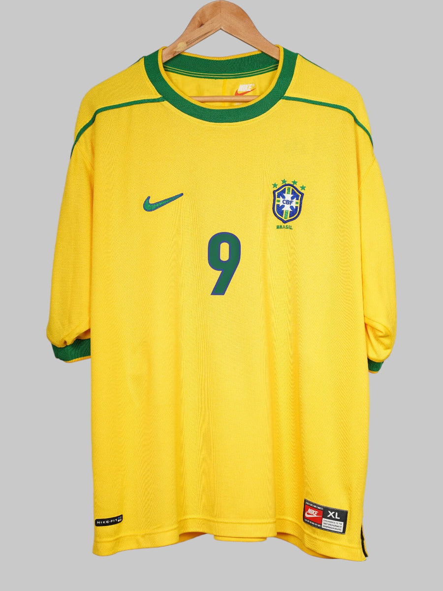 Brazil Home Shirt 1998/99 Ronaldo 9 (XL)