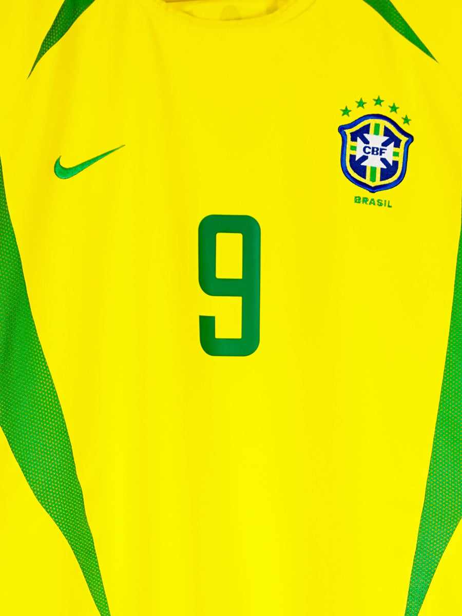 Brazil Home Shirt 2002/3 Ronaldo 9 (XL)