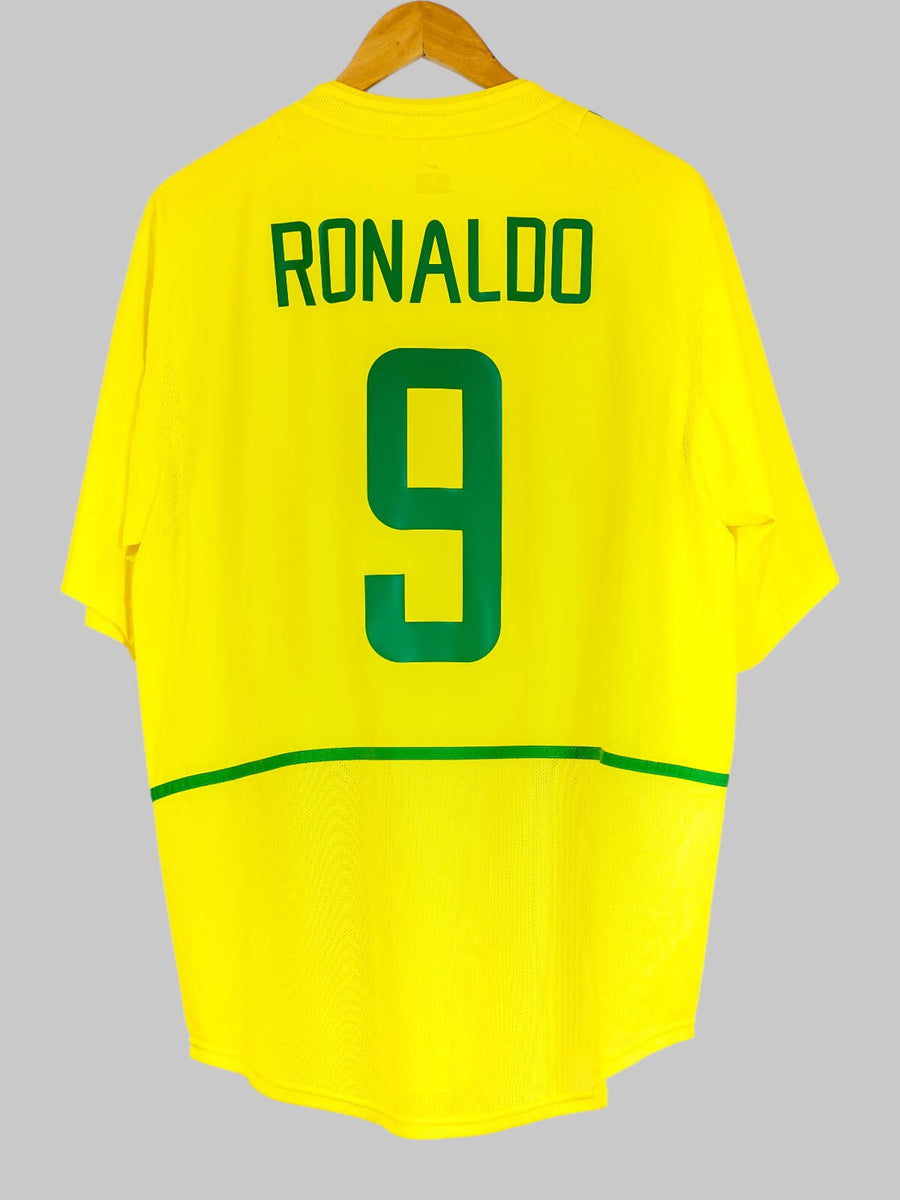 Brazil Home Shirt 2002/3 Ronaldo 9 (XL)