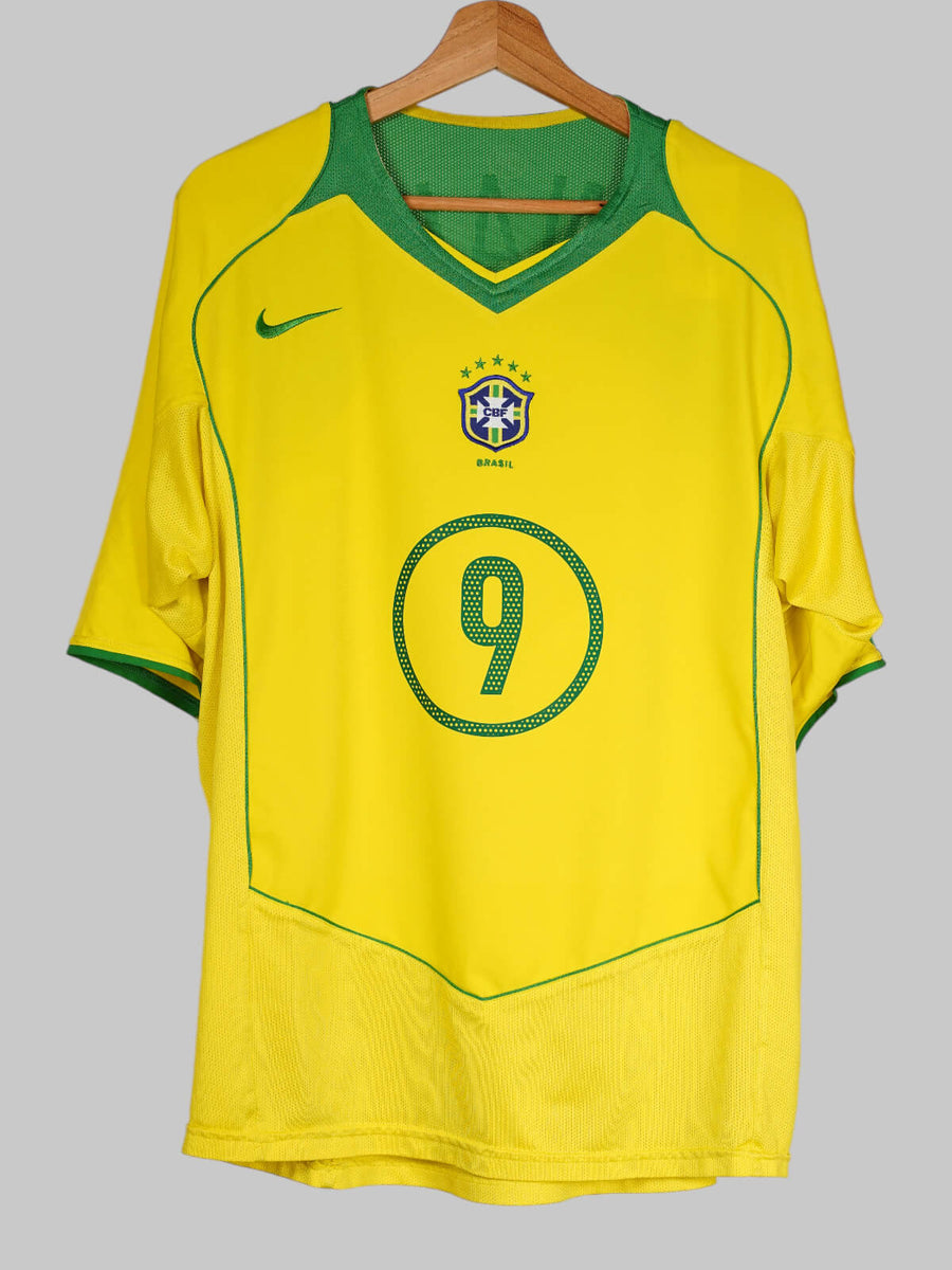 Brazil Home Shirt 2004/05 Ronaldo 9 (L)