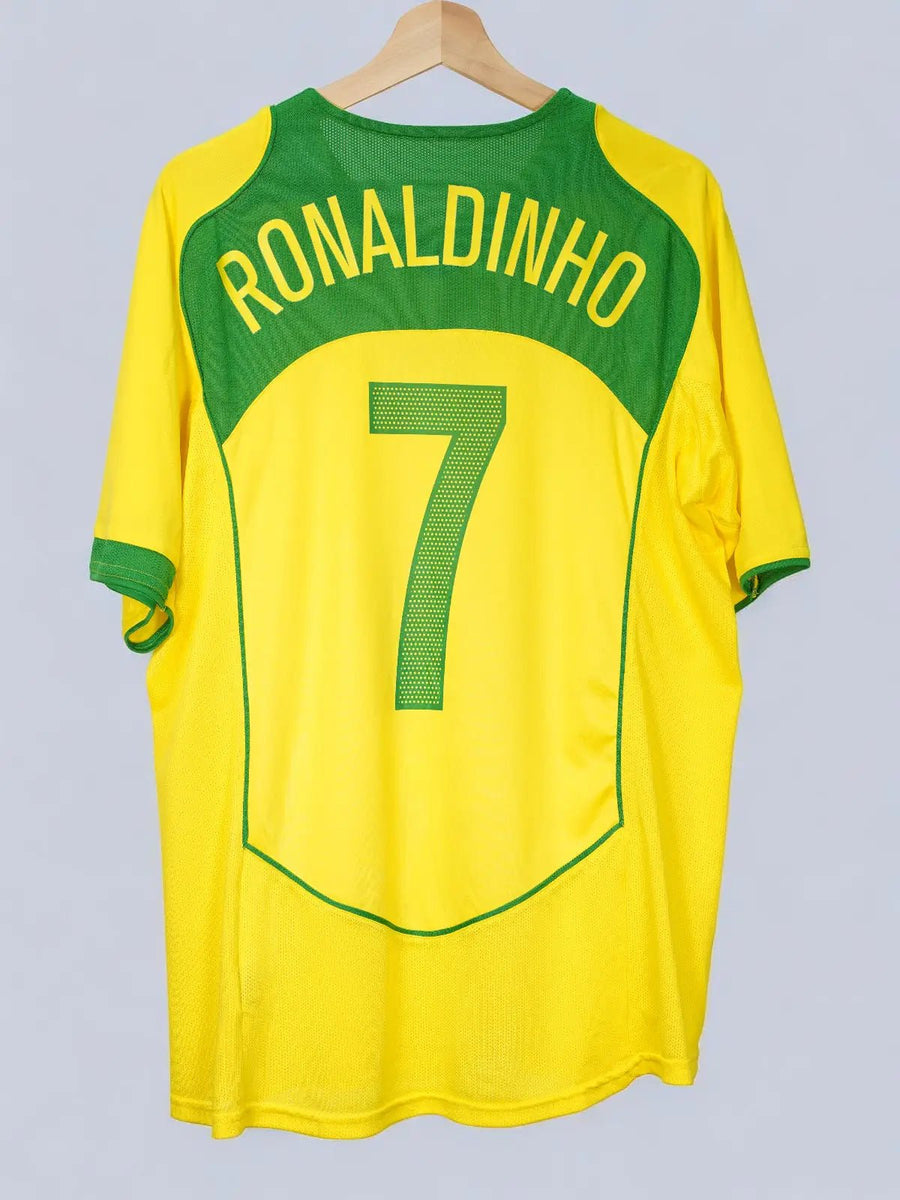 Brazil Home Shirt 2004/5 Ronaldinho 7 (L)