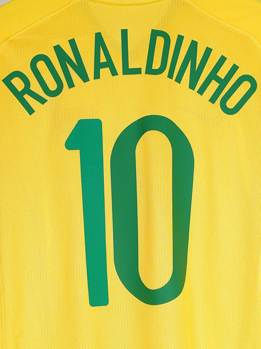 Brazil Home Shirt 2008/9 Ronaldinho 10 (M)