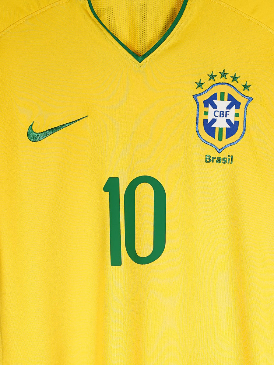 Brazil Home Shirt 2008/9 Ronaldinho 10 (M)