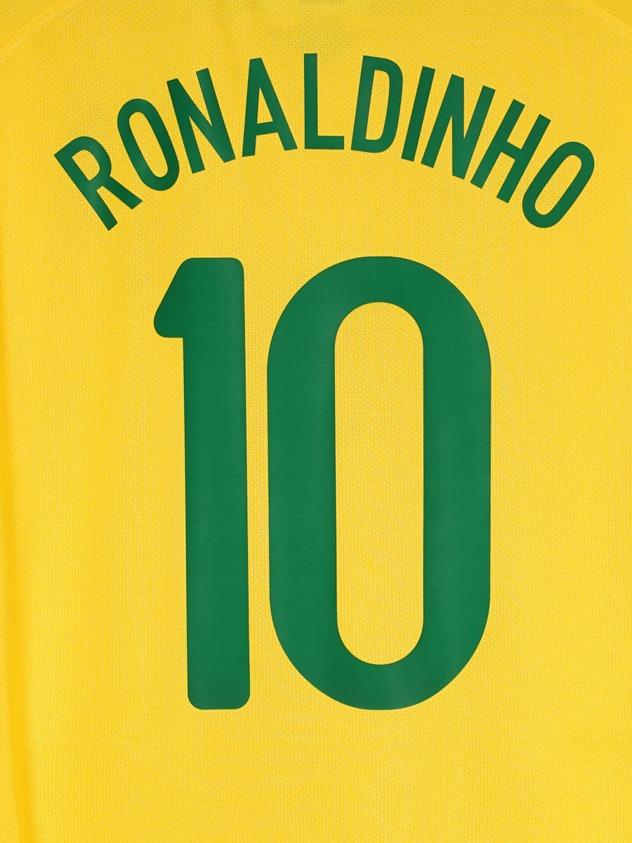 Brazil Home Shirt 2008/9 Ronaldinho 10 (XL)