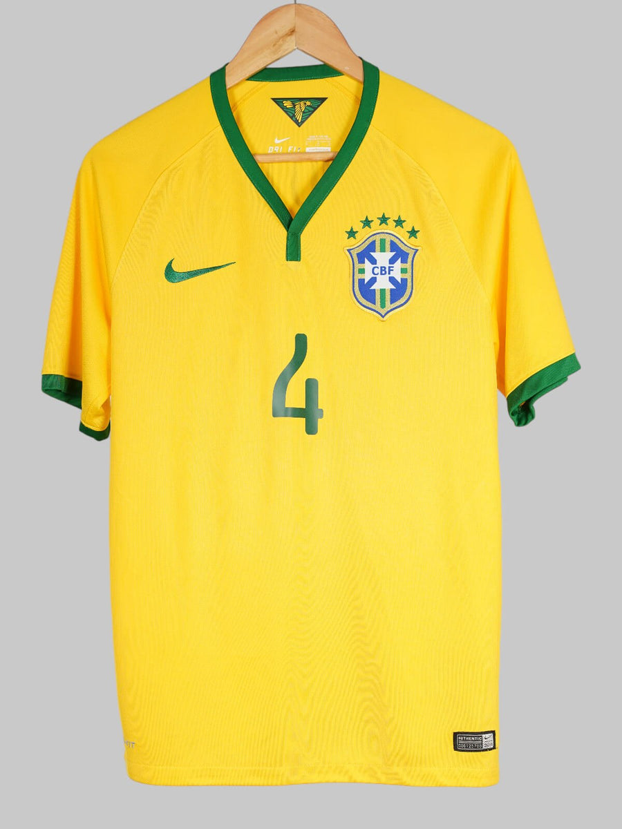 Brazil Home Shirt 2014/15 David Luiz 4 (M)