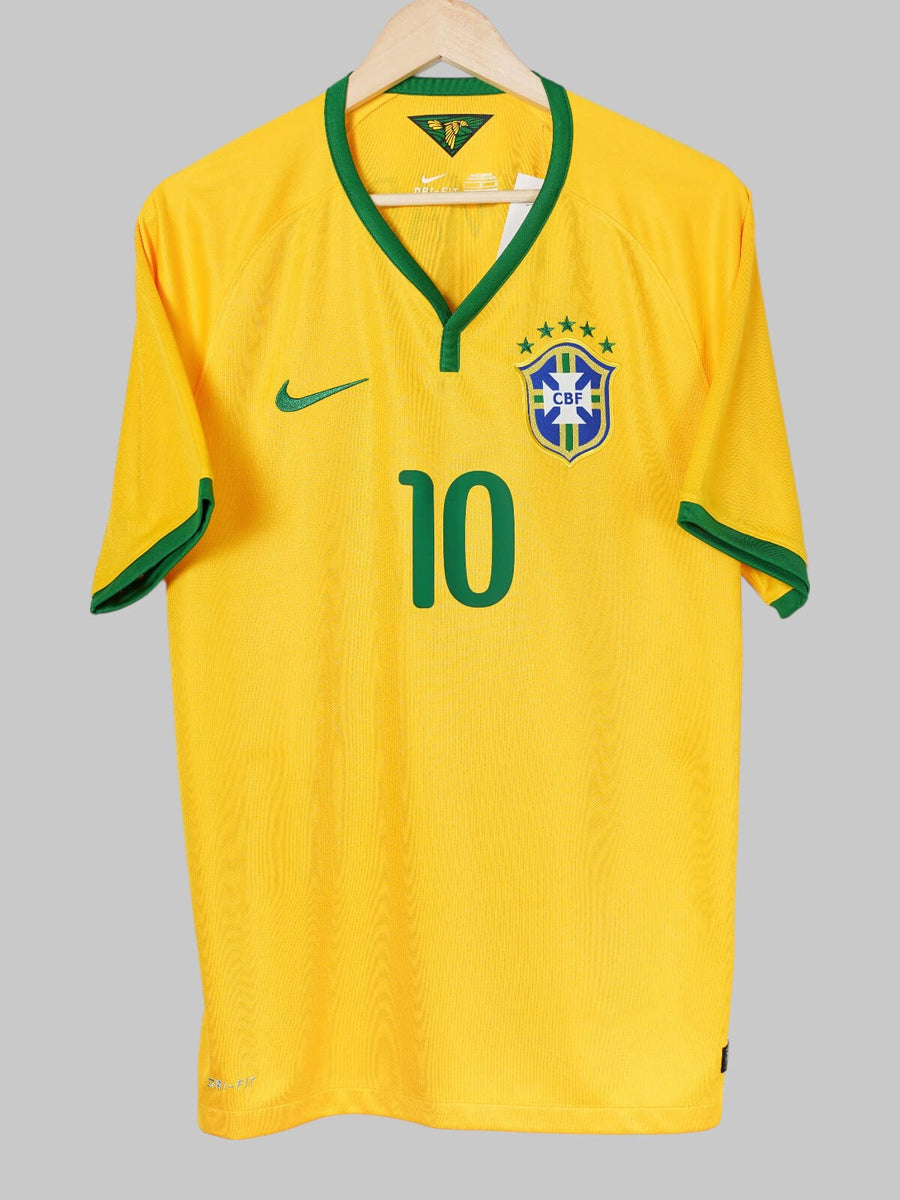 Brazil Home Shirt 2014/15 Neymar Jr 10 (L)