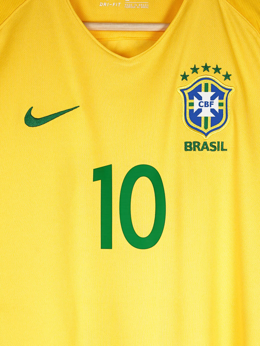 Brazil Home Shirt 2016/17 Neymar Jr 10 (L)