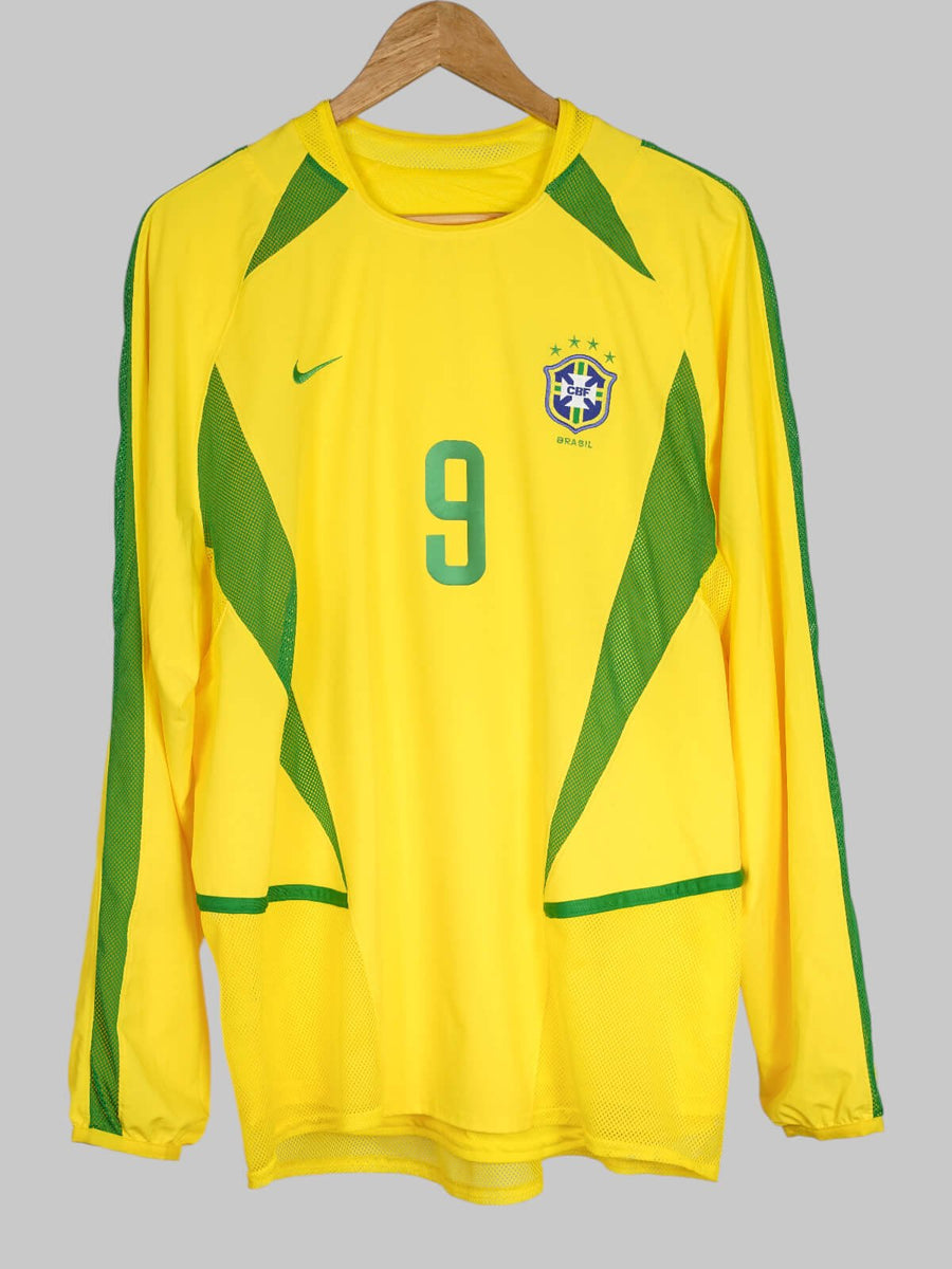Brazil Home Shirt L/S 2002/3 Player Issue Ronaldo 9 (L)