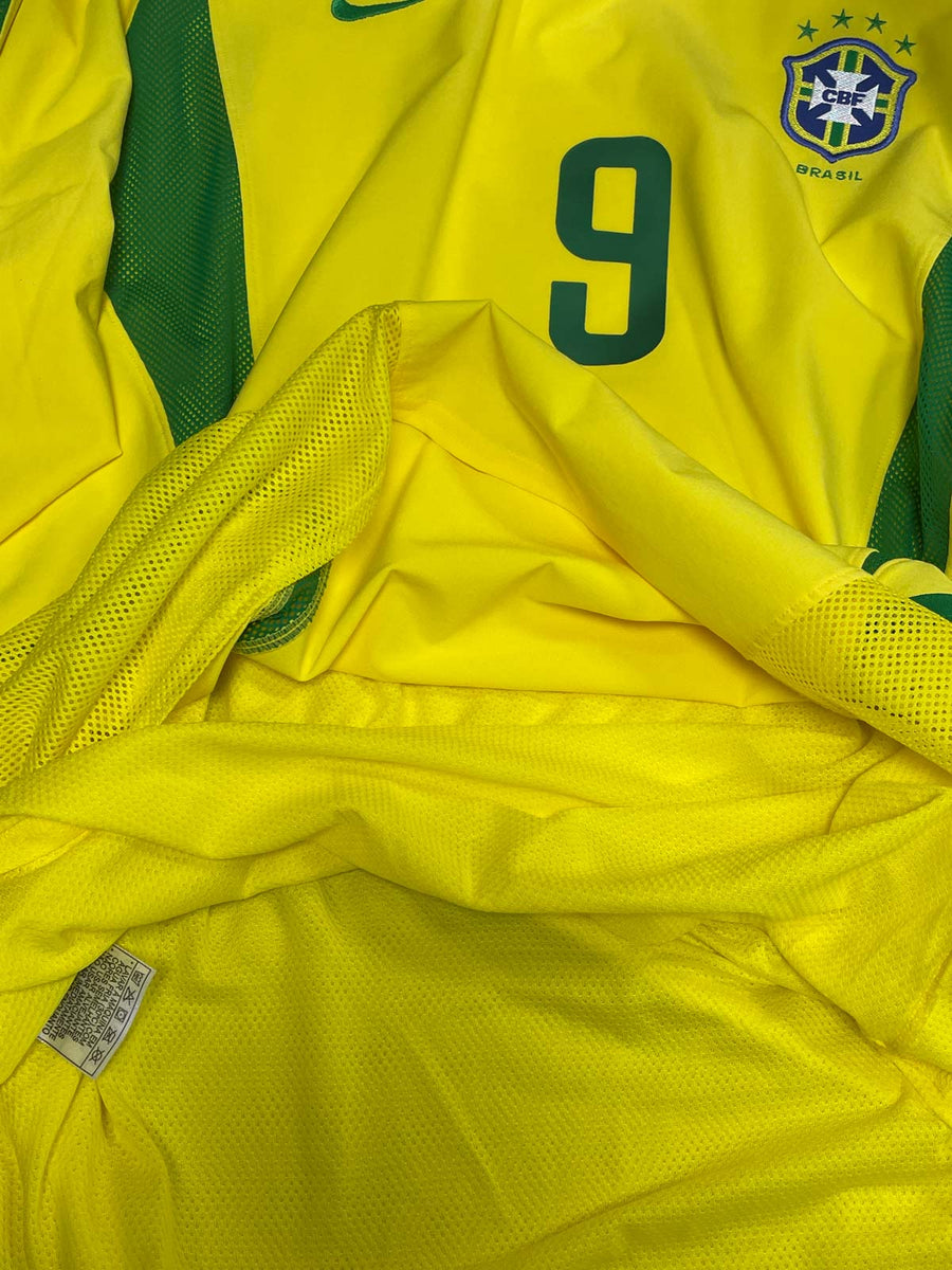 Brazil Home Shirt L/S 2002/3 Player Issue Ronaldo 9 (L)